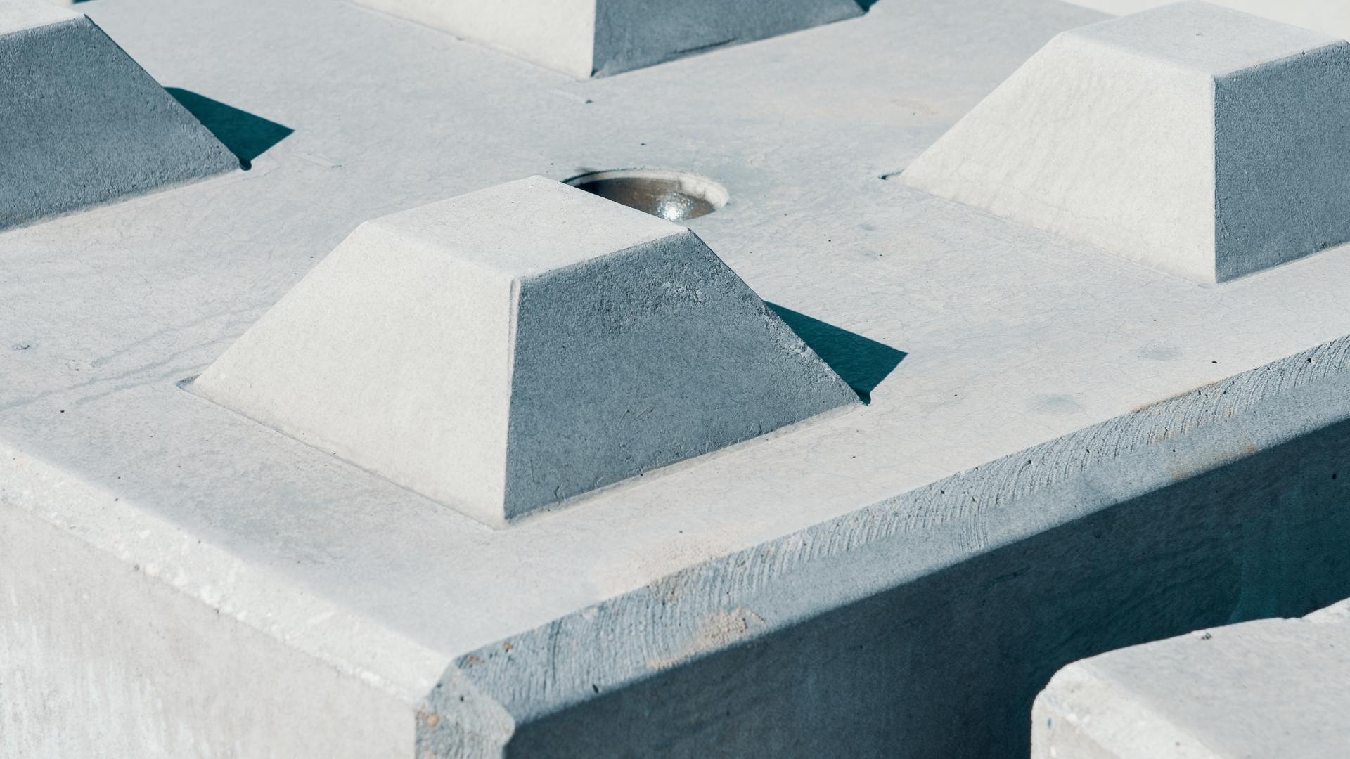 Close up of concrete block